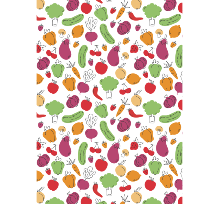 Fruits and vegetables  kitchen roller blind - TenStickers