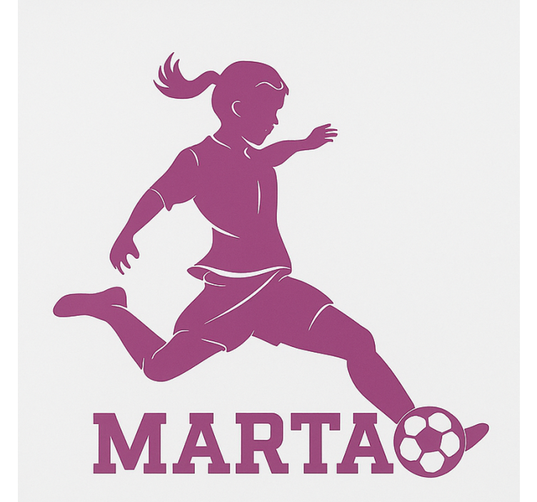 Girl football player kids roller blind - TenStickers