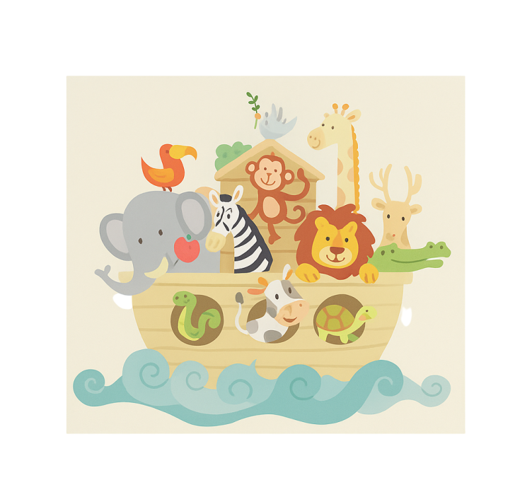 Kids roller blind noah's ark design - TenStickers