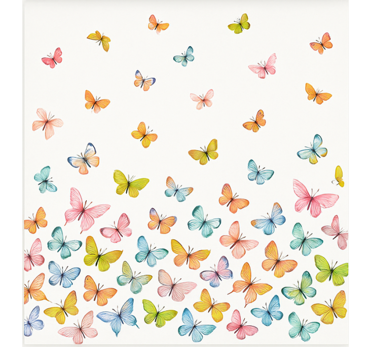 Flying colorful butterflies kids roller blind - TenStickers