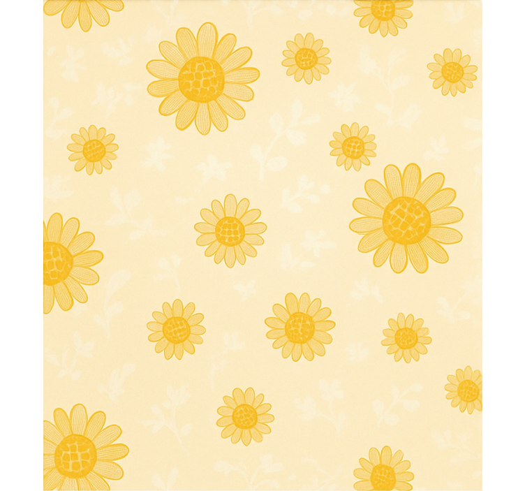 Yellow sunflower pattern kids roller blind - TenStickers
