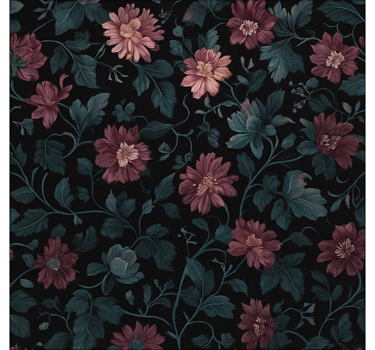 Dark vintage botanicals home office roller blind - TenStickers