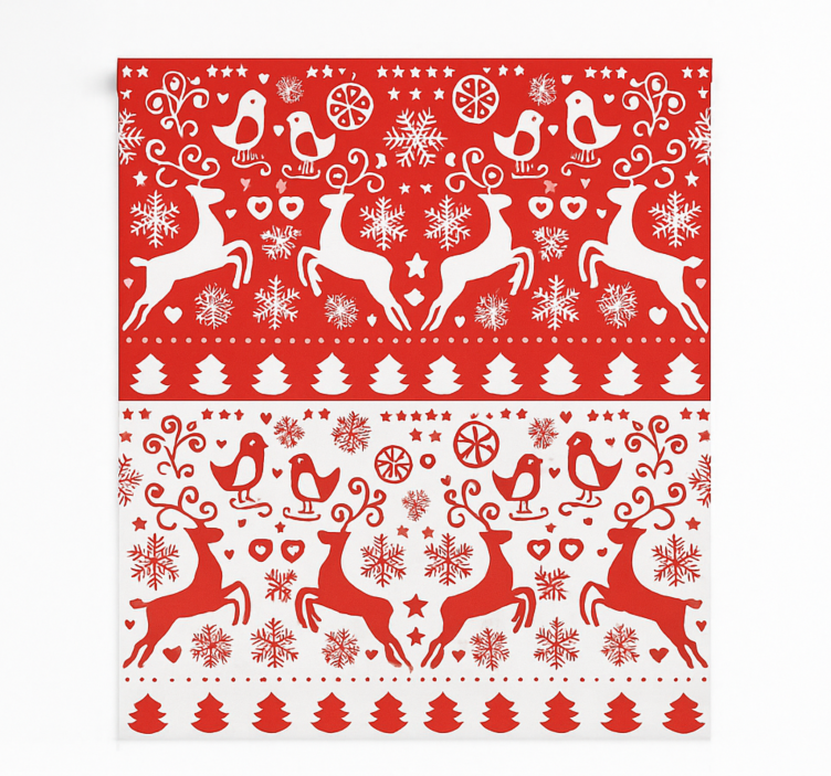 Nordic Reindeer Pattern living room roller blind - TenStickers