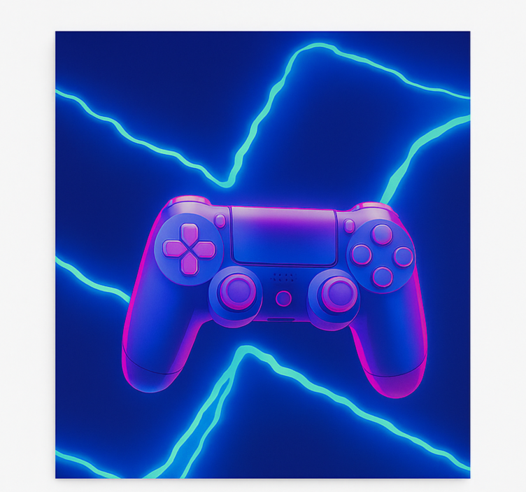 3D Neon X controller geek roller blind - TenStickers