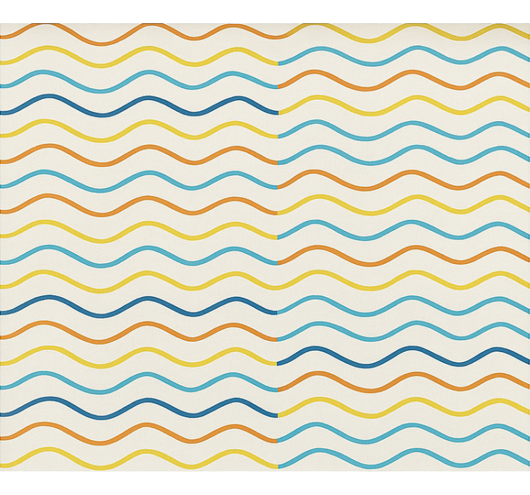 Colored wavy lines teenage roller blind - TenStickers