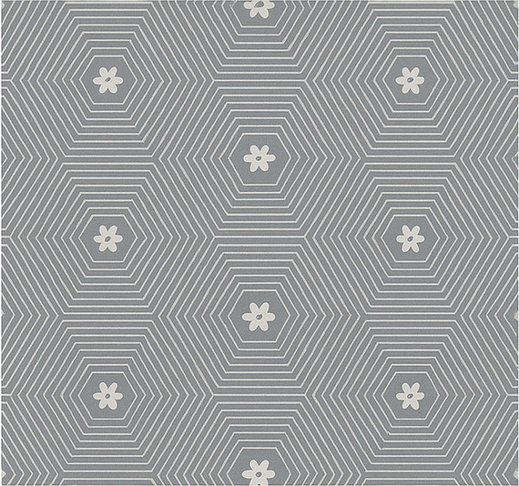 Gray Hexagon Geometric teenage roller blind - TenStickers