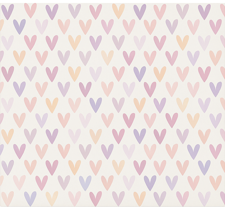 Pastel Heart Pattern teenage roller blind - TenStickers