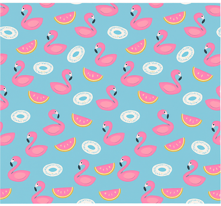 Watermelon and flamingos teenage roller blind - TenStickers