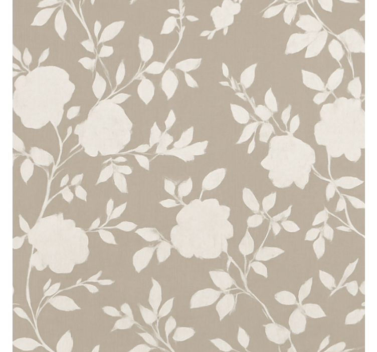 Beige graceful flowers teenage roller blind - TenStickers