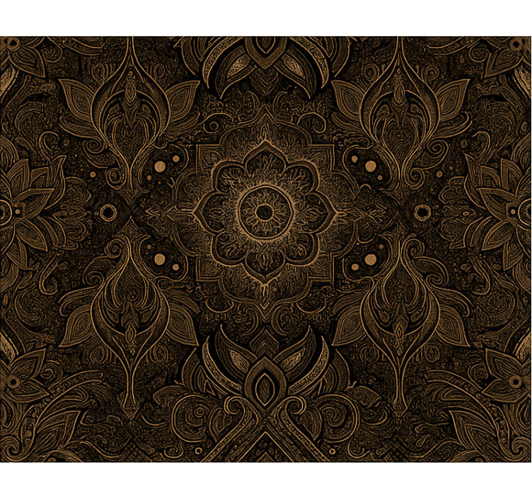 Black and gold mandala  dining room roller blind - TenStickers