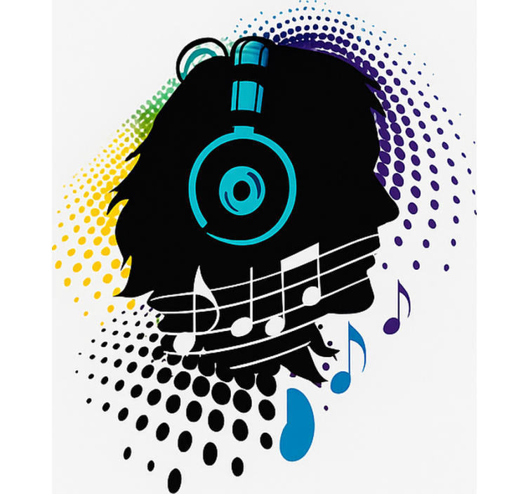 Music Head  teenage roller blind - TenStickers