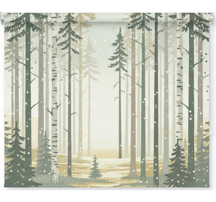 Skandinavian roller blind calming scandinavian forest - TenStickers