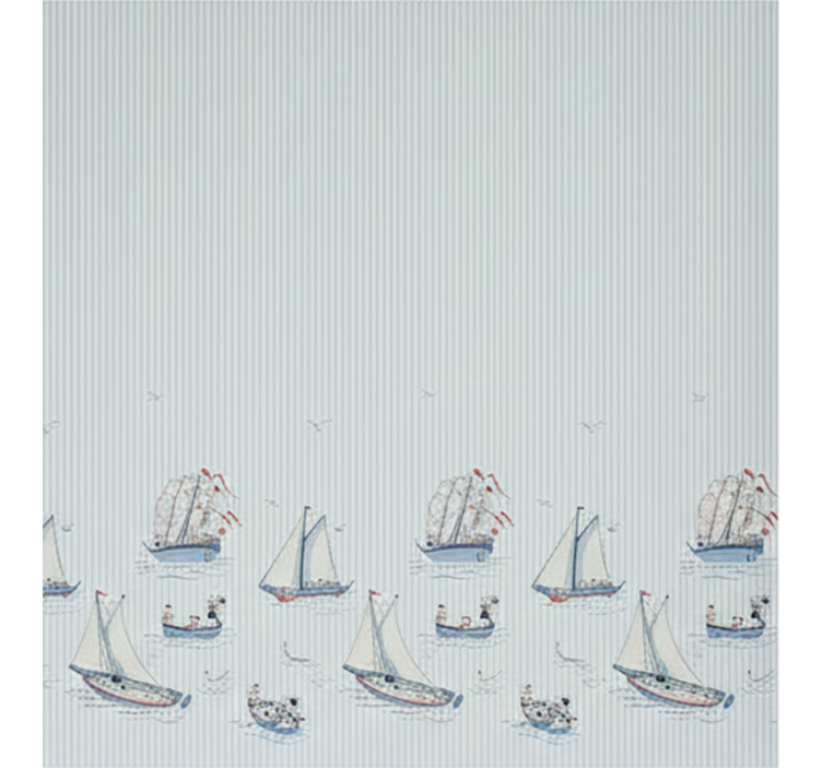 Ocean blue sailing ships scandinavian roller blind - TenStickers