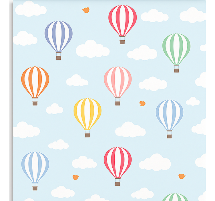 Skandinavian roller blind pastel balloon ride - TenStickers