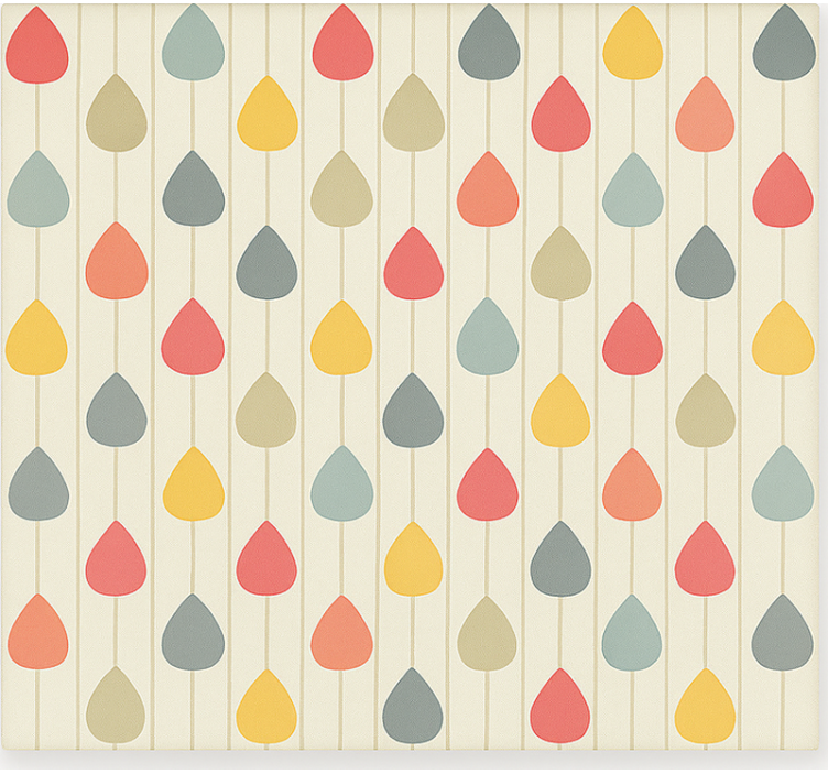 Colourful cascading raindrops scandinavian roller blind - TenStickers