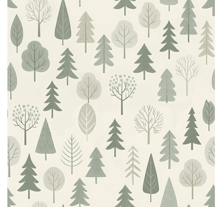 Skandinavian roller blind calming scandinavian forest - TenStickers