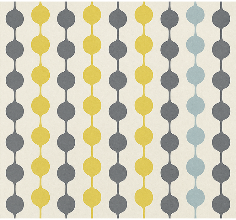 Skandinavian roller blind with vibrant hanging circles - TenStickers