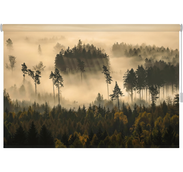 Ethereal morning mist tree roller blind - TenStickers