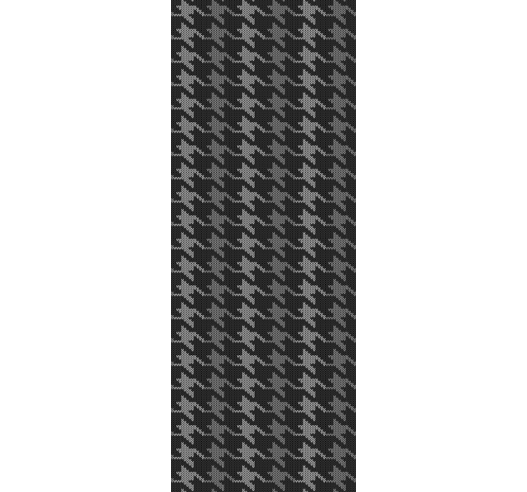 Home office roller blind in houndstooth pattern - TenStickers