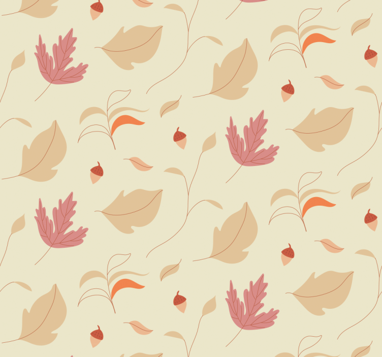 Home office roller blind autumn leaves design - TenStickers