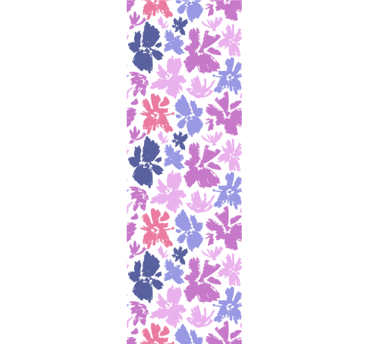 Purple floral display dining room roller blind - TenStickers