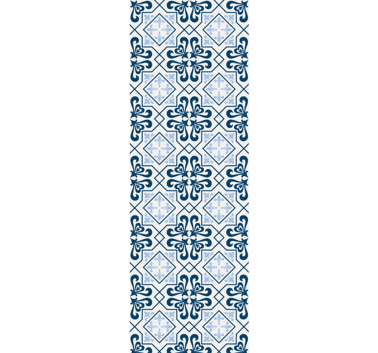 Kitchen roller blind typical blue portuguese tile - TenStickers