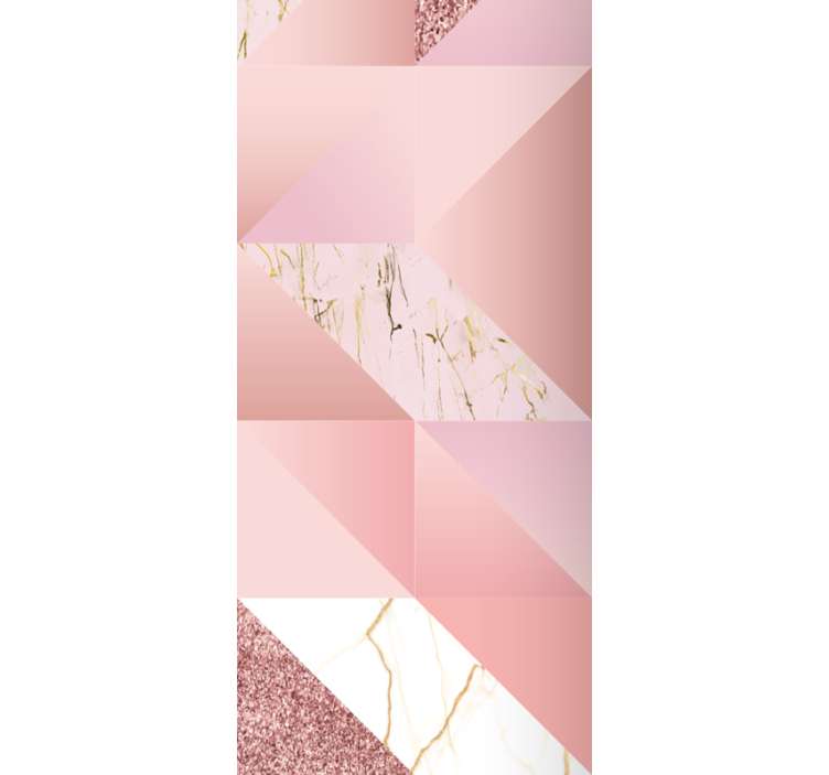 Dining room roller blind in pink golden marble - TenStickers