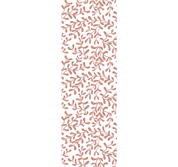 Terracotta small leaves dining room roller blind - TenStickers