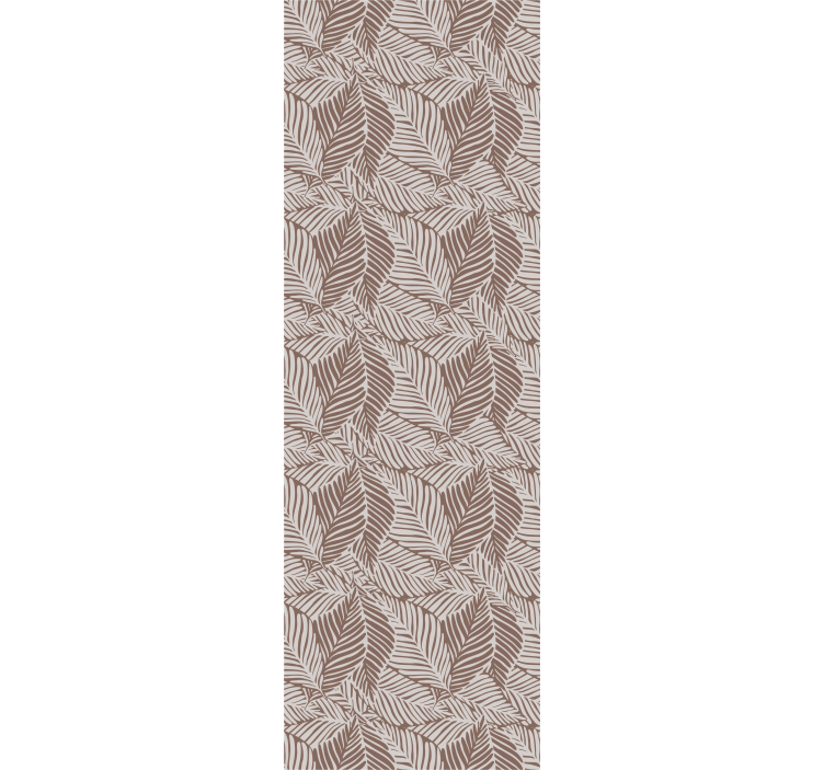 Dining room roller blind in terracotta leaves - TenStickers