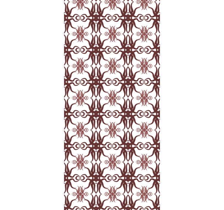 Dining room roller blind original damask design - TenStickers