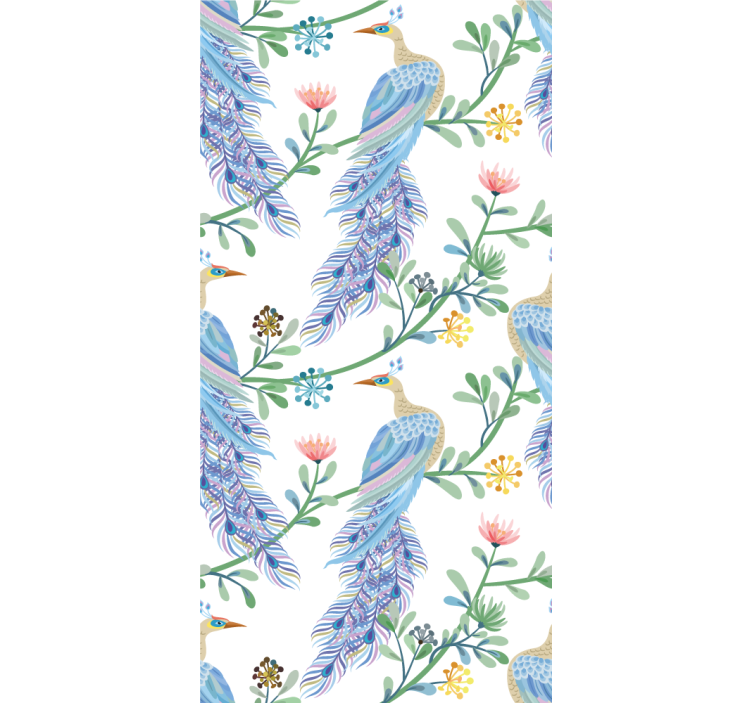 Dining room roller blind birds in paradise - TenStickers