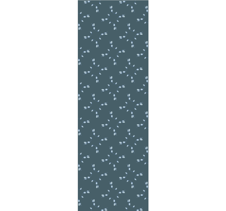 Dining room roller blind blue magnolia flower pattern - TenStickers