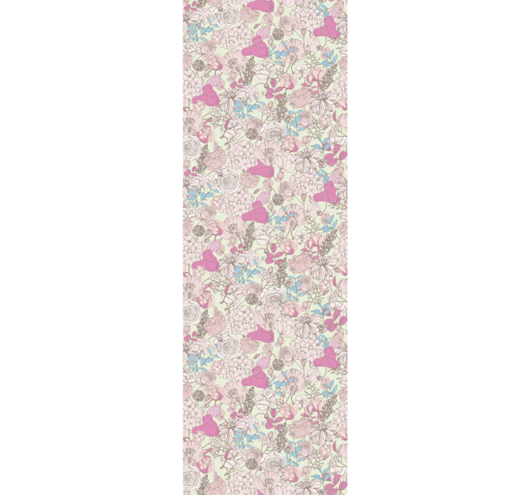 Floral grandmillenial style dining room roller blind - TenStickers