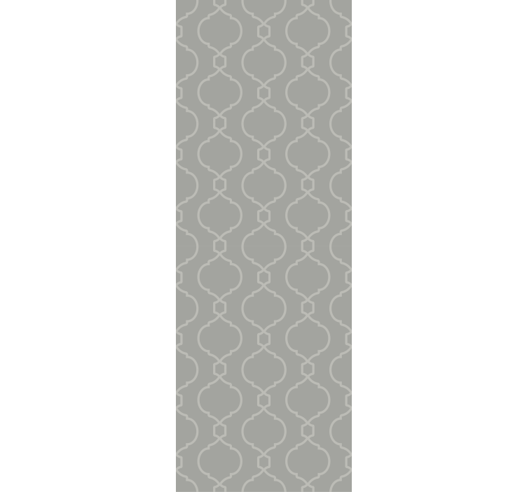 Dining room roller blind in gray geometric design - TenStickers