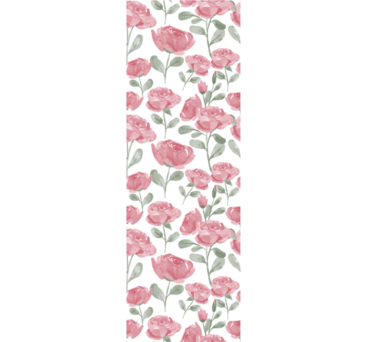 Dining room roller blind with natural vintage rose design - TenStickers