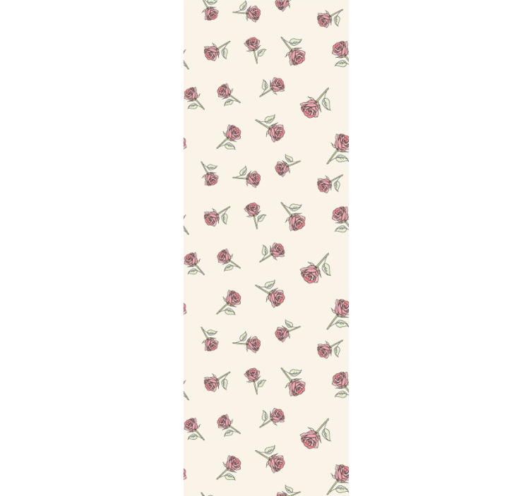 Dining room roller blind with romantic vintage roses - TenStickers