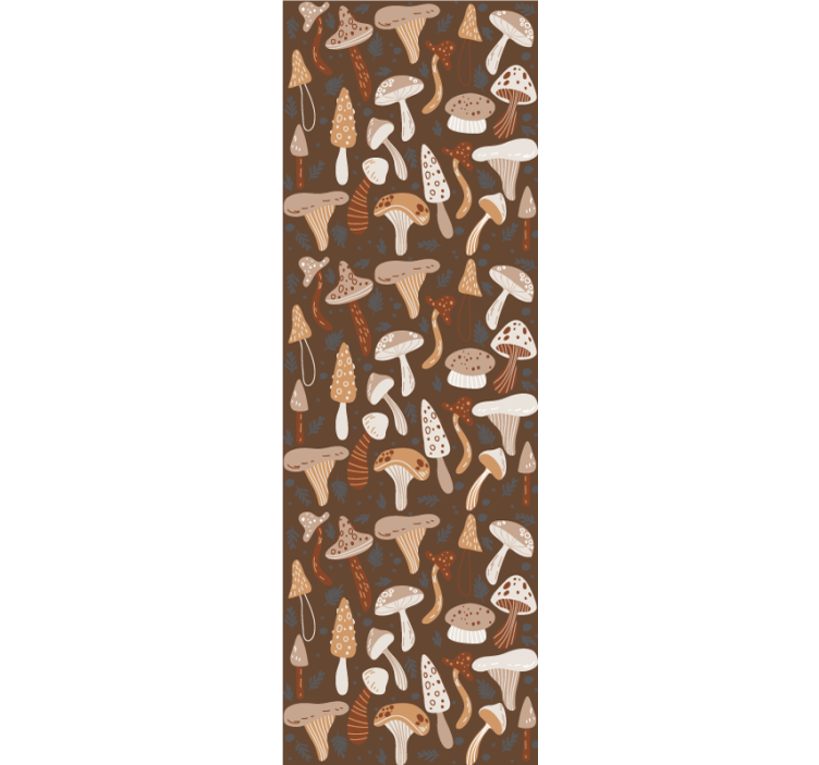 Dining room roller blind with forest mushrooms design - TenStickers