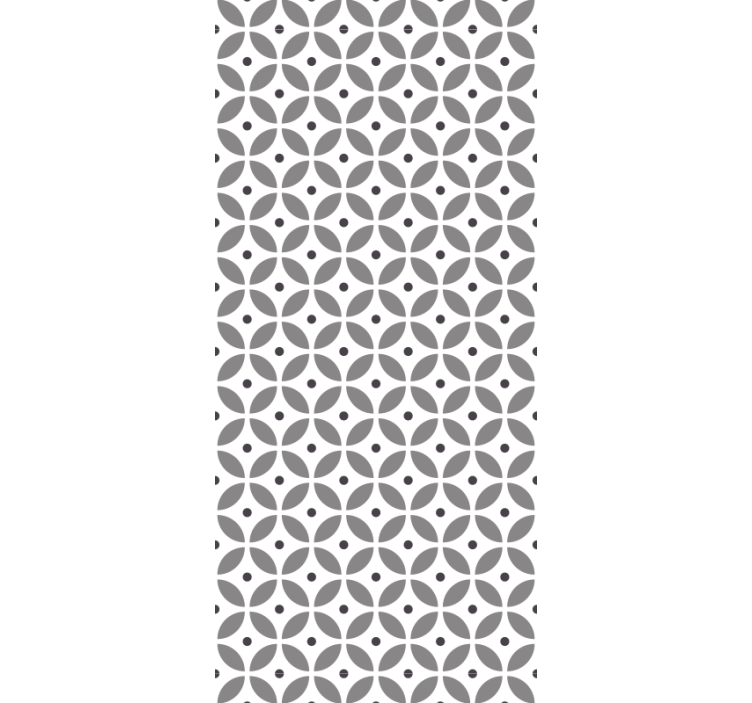 Dining room roller blind nordic style seamless circles - TenStickers