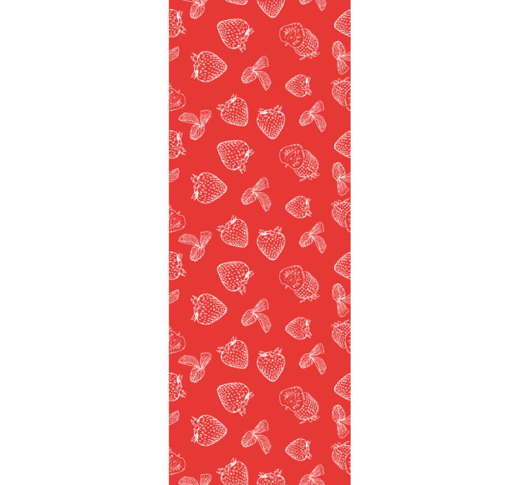 Dining room roller blind seamless strawberry design - TenStickers
