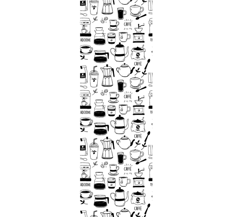 Dining room roller blind coffee break - TenStickers