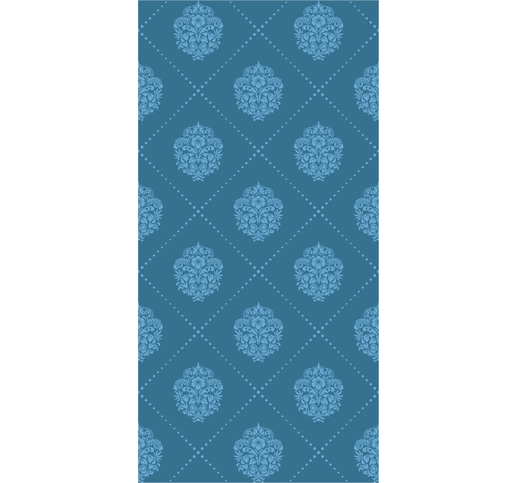 Dining room roller blind floral diamond design - TenStickers