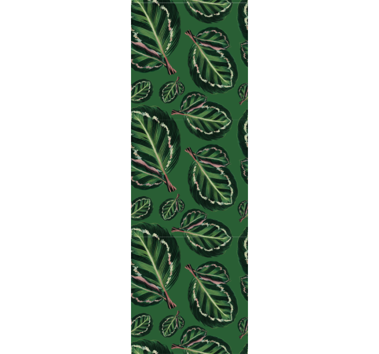 Green maranta dining room roller blind - TenStickers