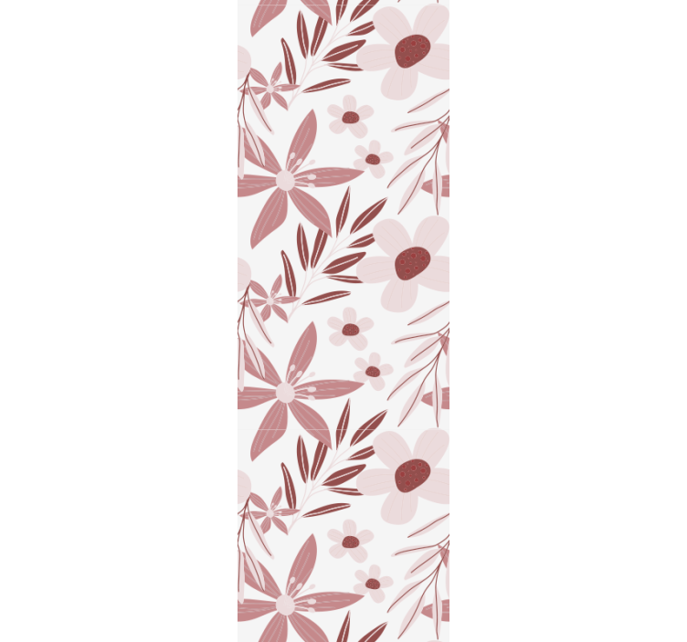Dining room roller blind with pink daisy flowers - TenStickers