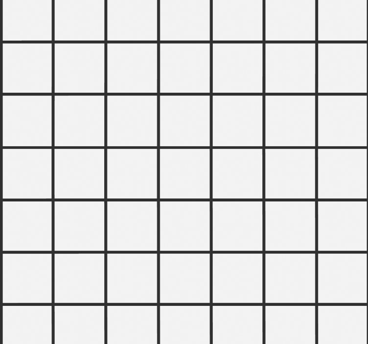 Dining room roller blind uneven checkboard design - TenStickers