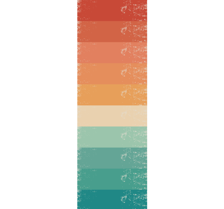 Retro striped rainbow dining room roller blind - TenStickers