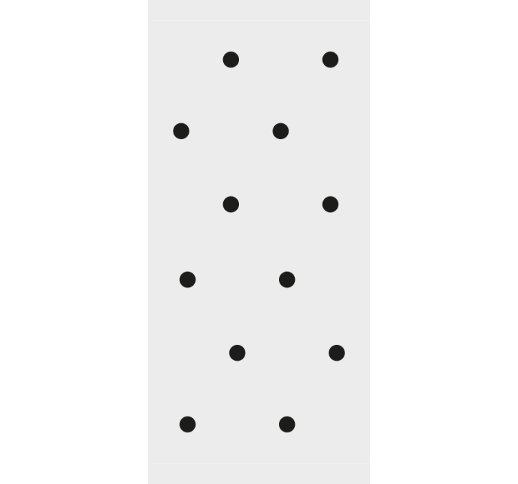 Dining room roller blind nordic style black dots - TenStickers