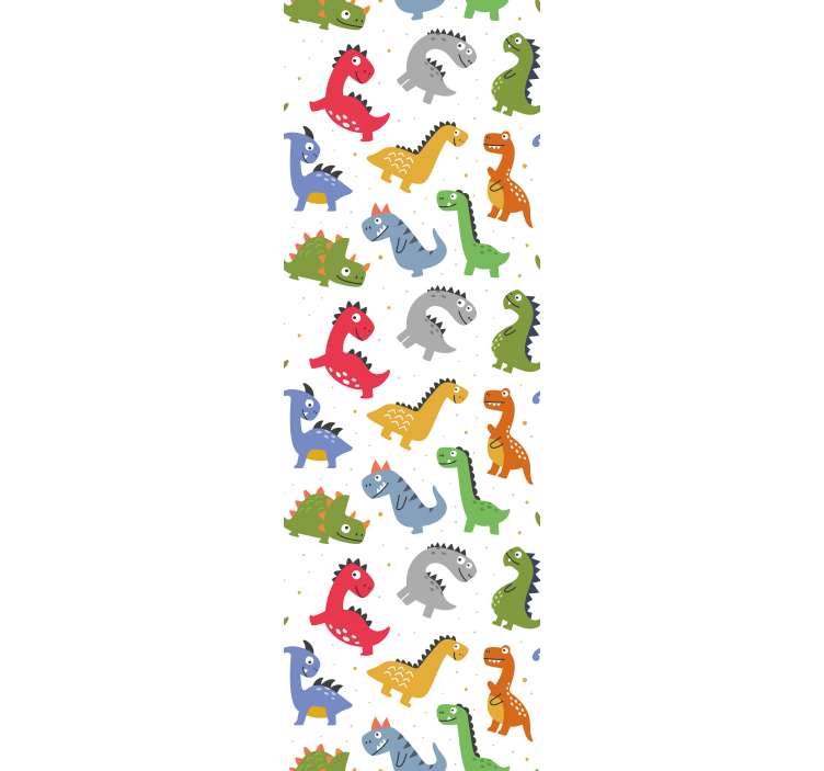 Kids roller blind featuring adorable dinosaur designs - TenStickers