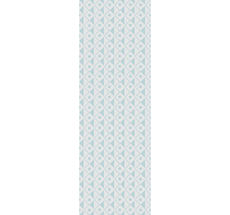 Kids roller blind in blue and white diamond design - TenStickers