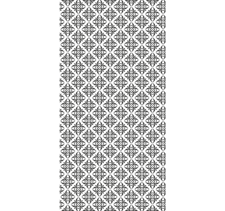 Elegant black floral office roller blind - TenStickers