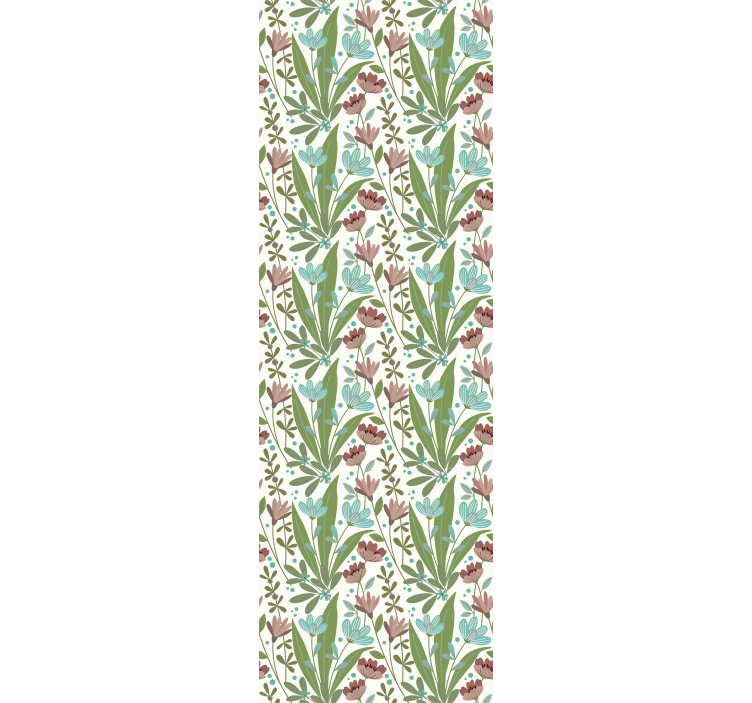 Office roller blind in vintage floral design - TenStickers